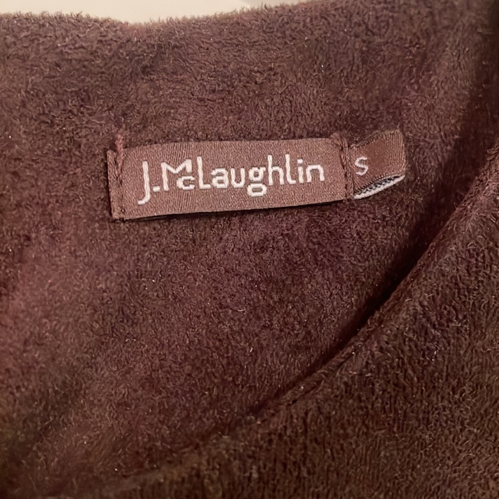 J McLaughlin Faux Suede Bell Sleeve Top, Size S - Picture 2 of 4